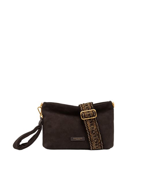 Pochette da donna in pelle scamosciata con tracolla removibile, colore moka GIANNI CHIARINI | 12045CMNASPM974